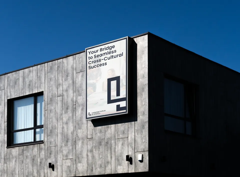 Language Institute of America. Visual identity and selected work by Diego Luján Studio